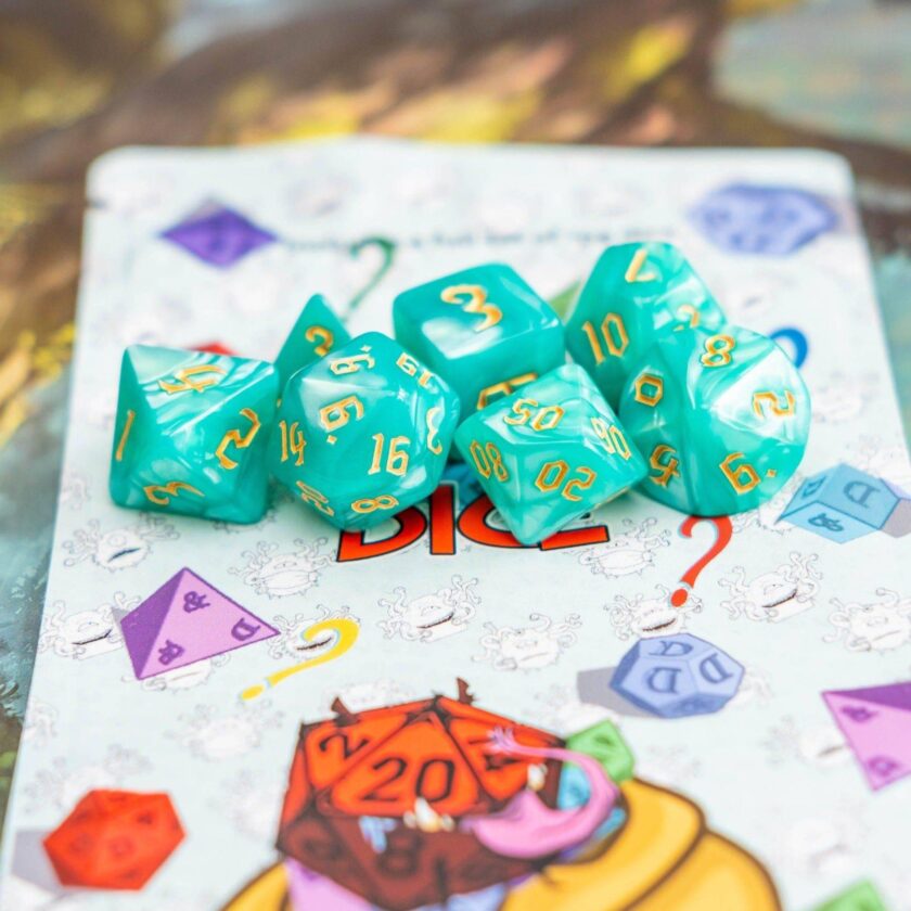 Turquoise Mist Dice Set - Image 2